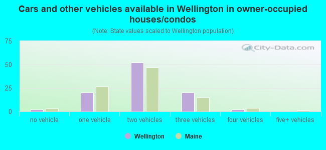 Cars and other vehicles available in Wellington in owner-occupied houses/condos