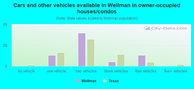 Cars and other vehicles available in Wellman in owner-occupied houses/condos