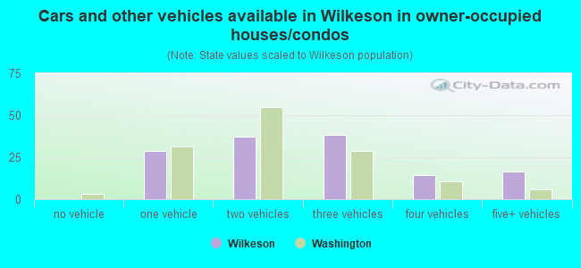 Cars and other vehicles available in Wilkeson in owner-occupied houses/condos