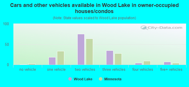 Cars and other vehicles available in Wood Lake in owner-occupied houses/condos