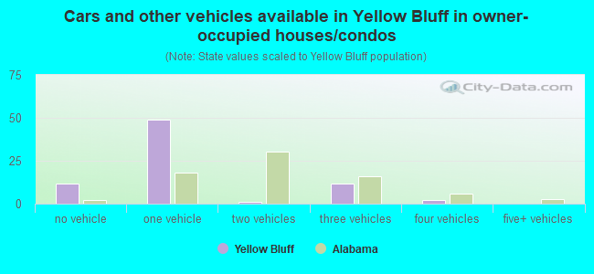 Cars and other vehicles available in Yellow Bluff in owner-occupied houses/condos