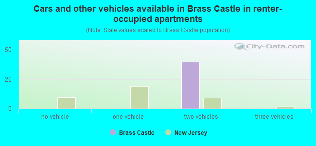 Cars and other vehicles available in Brass Castle in renter-occupied apartments