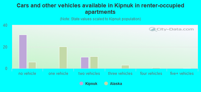 Cars and other vehicles available in Kipnuk in renter-occupied apartments