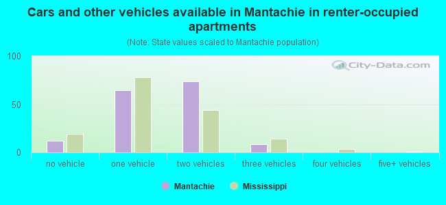 Cars and other vehicles available in Mantachie in renter-occupied apartments