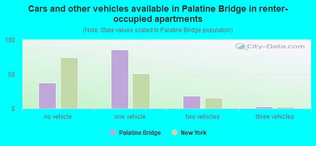 Cars and other vehicles available in Palatine Bridge in renter-occupied apartments