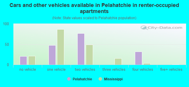 Cars and other vehicles available in Pelahatchie in renter-occupied apartments