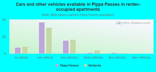 Cars and other vehicles available in Pippa Passes in renter-occupied apartments