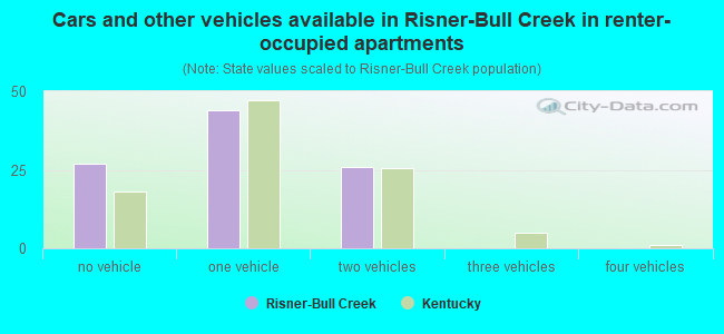 Cars and other vehicles available in Risner-Bull Creek in renter-occupied apartments
