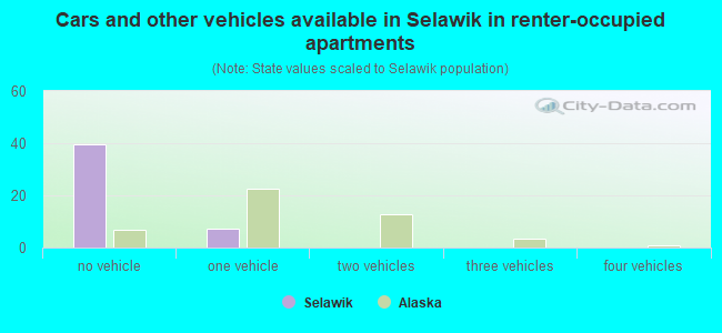 Cars and other vehicles available in Selawik in renter-occupied apartments
