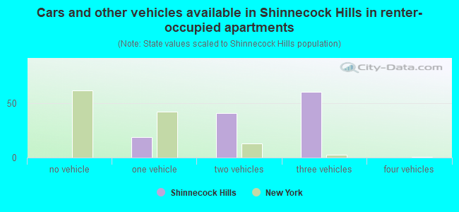 Cars and other vehicles available in Shinnecock Hills in renter-occupied apartments