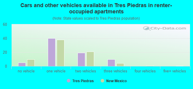 Cars and other vehicles available in Tres Piedras in renter-occupied apartments