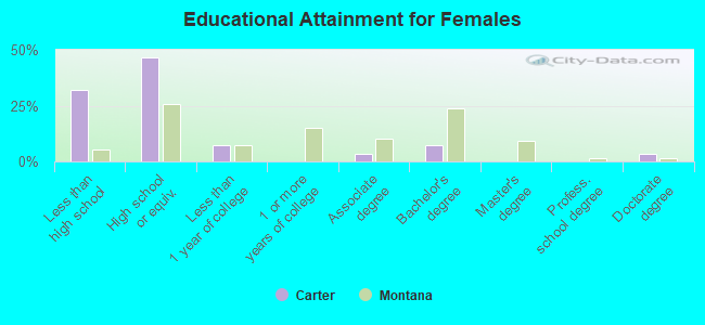 Educational Attainment for Females