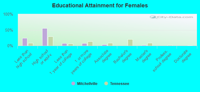 Educational Attainment for Females