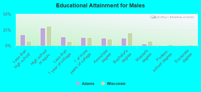 Educational Attainment for Males