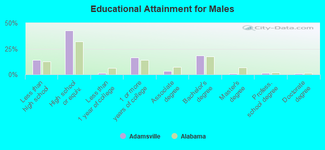 Educational Attainment for Males