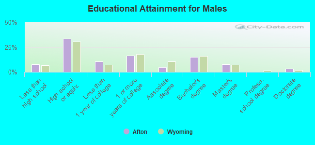 Educational Attainment for Males