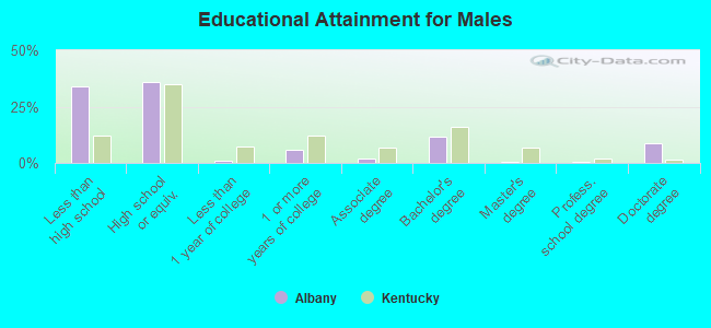 Educational Attainment for Males