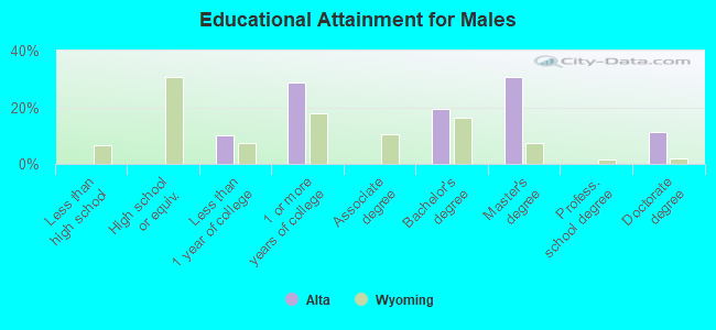 Educational Attainment for Males