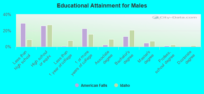 Educational Attainment for Males