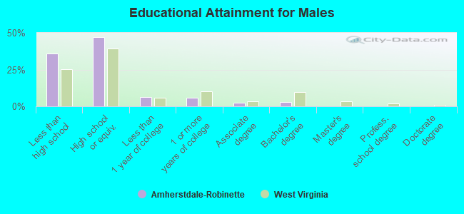 Educational Attainment for Males