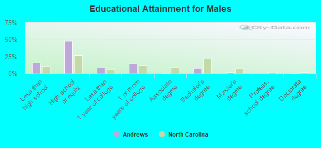 Educational Attainment for Males