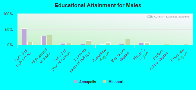 Educational Attainment for Males