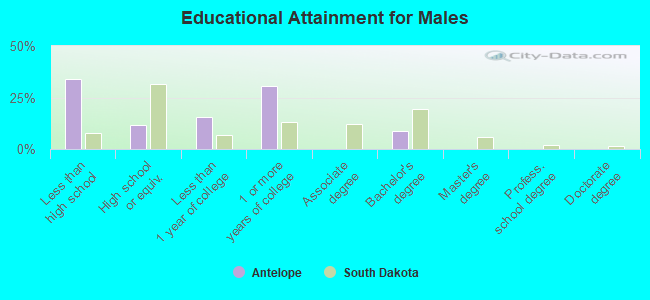 Educational Attainment for Males