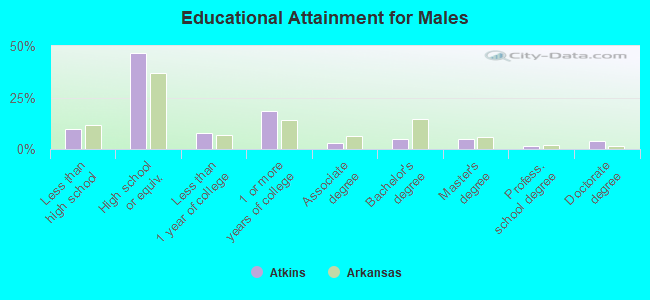 Educational Attainment for Males