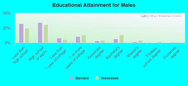 Educational Attainment for Males