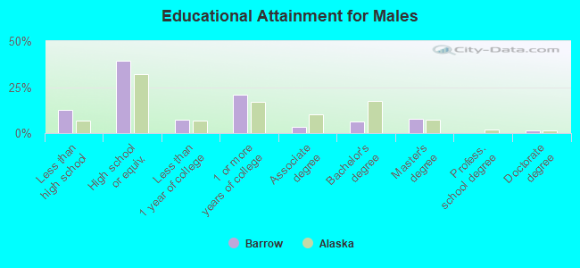 Educational Attainment for Males