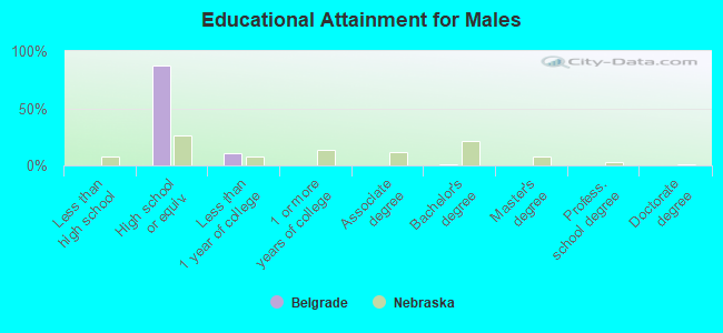 Educational Attainment for Males