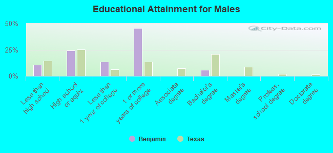 Educational Attainment for Males