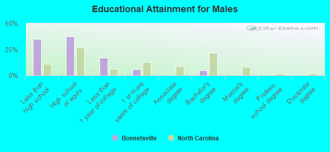 Educational Attainment for Males