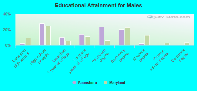 Educational Attainment for Males