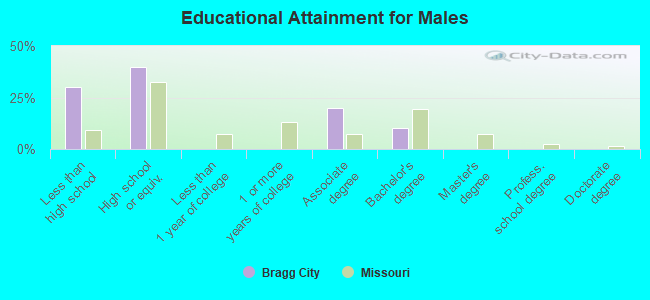 Educational Attainment for Males