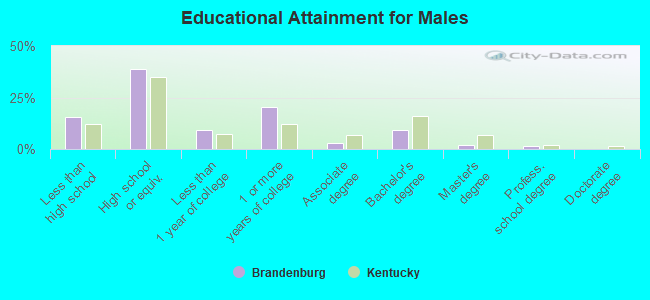 Educational Attainment for Males