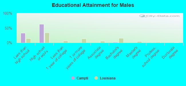 Educational Attainment for Males