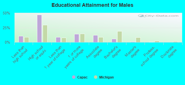 Educational Attainment for Males