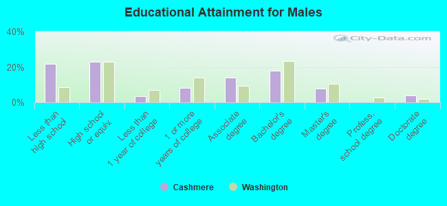 Educational Attainment for Males