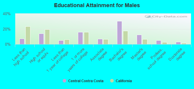 Educational Attainment for Males