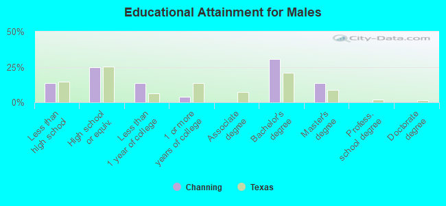 Educational Attainment for Males