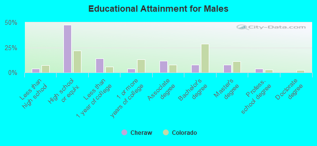 Educational Attainment for Males