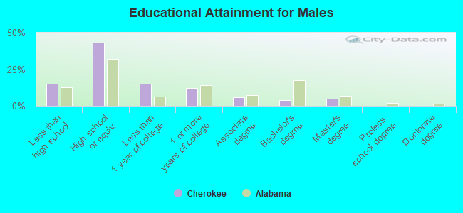 Educational Attainment for Males