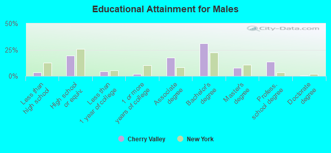 Educational Attainment for Males