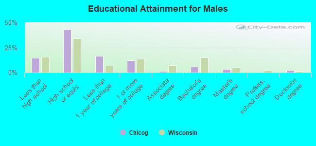 Educational Attainment for Males