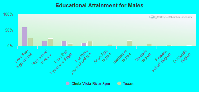 Educational Attainment for Males