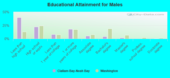 Educational Attainment for Males