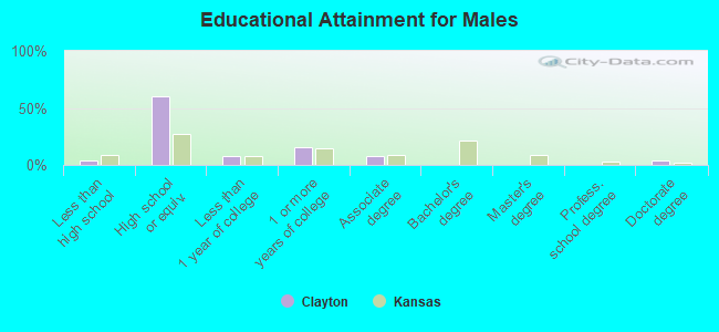 Educational Attainment for Males