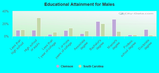 Educational Attainment for Males