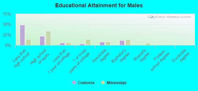 Educational Attainment for Males